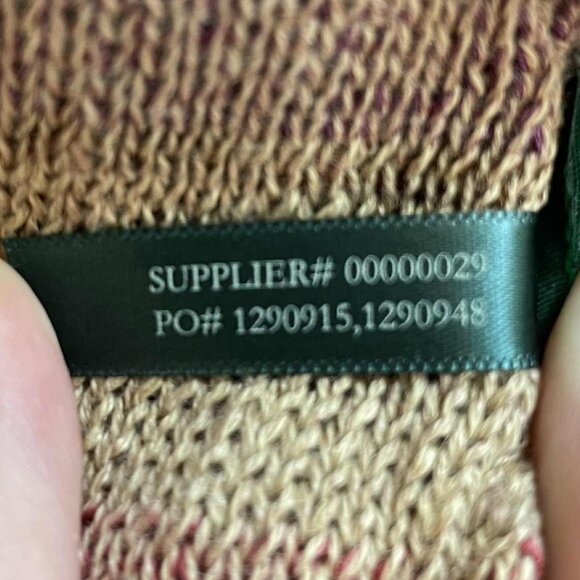 LAUREN RALPH LAUREN Petite PL Linen Cotton Silk Striped Knit Top Multicolor - Picture 9 of 10